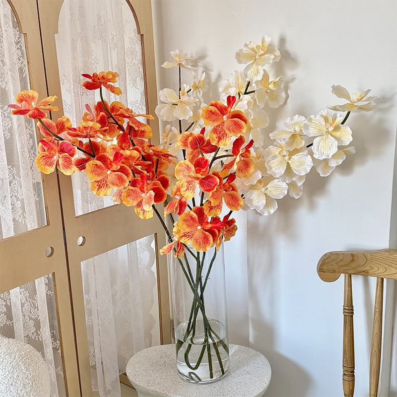 37" Artificial Silk Orchid Flower Stem (9 Blooms)