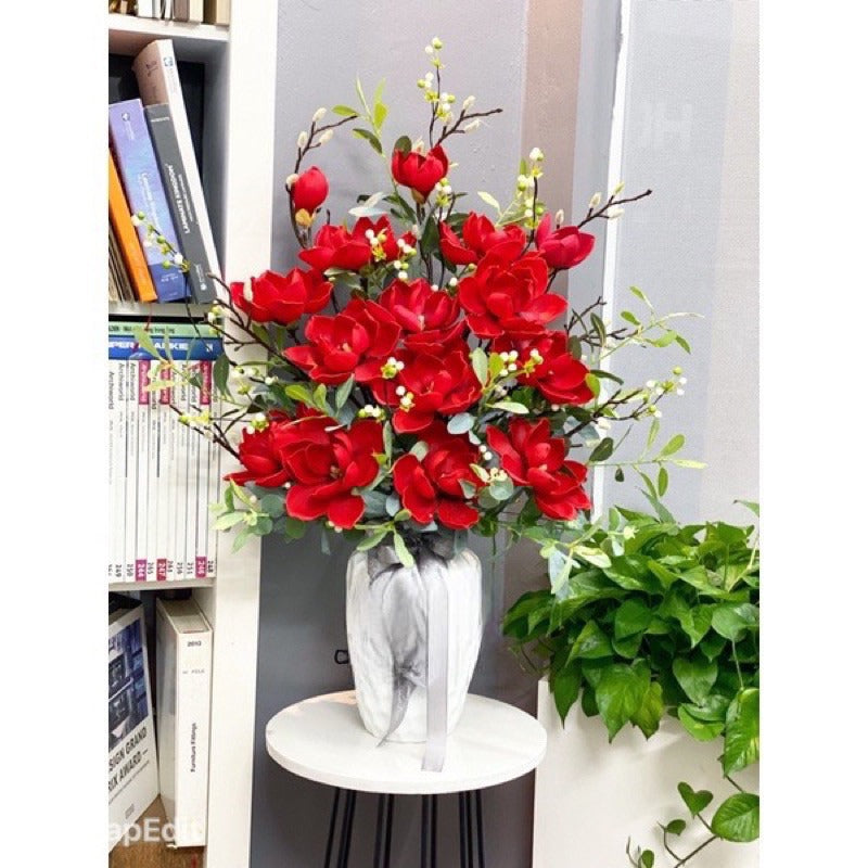 Real-Touch Red Magnolia Arrangement