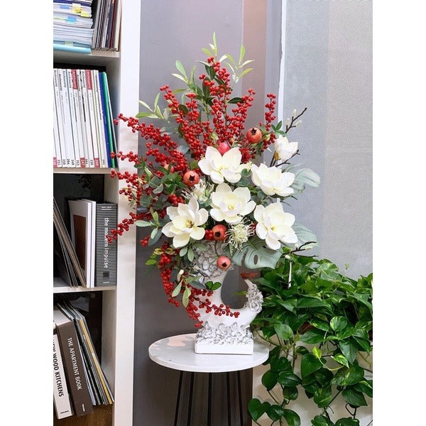 Real-Touch White Magnolia Arrangement