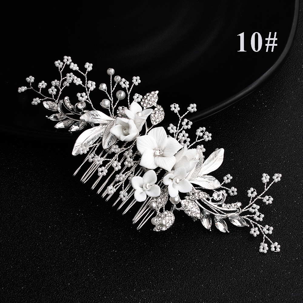 Handcrafted Vintage Pearl & Crystal Bridal Hair Comb Collection