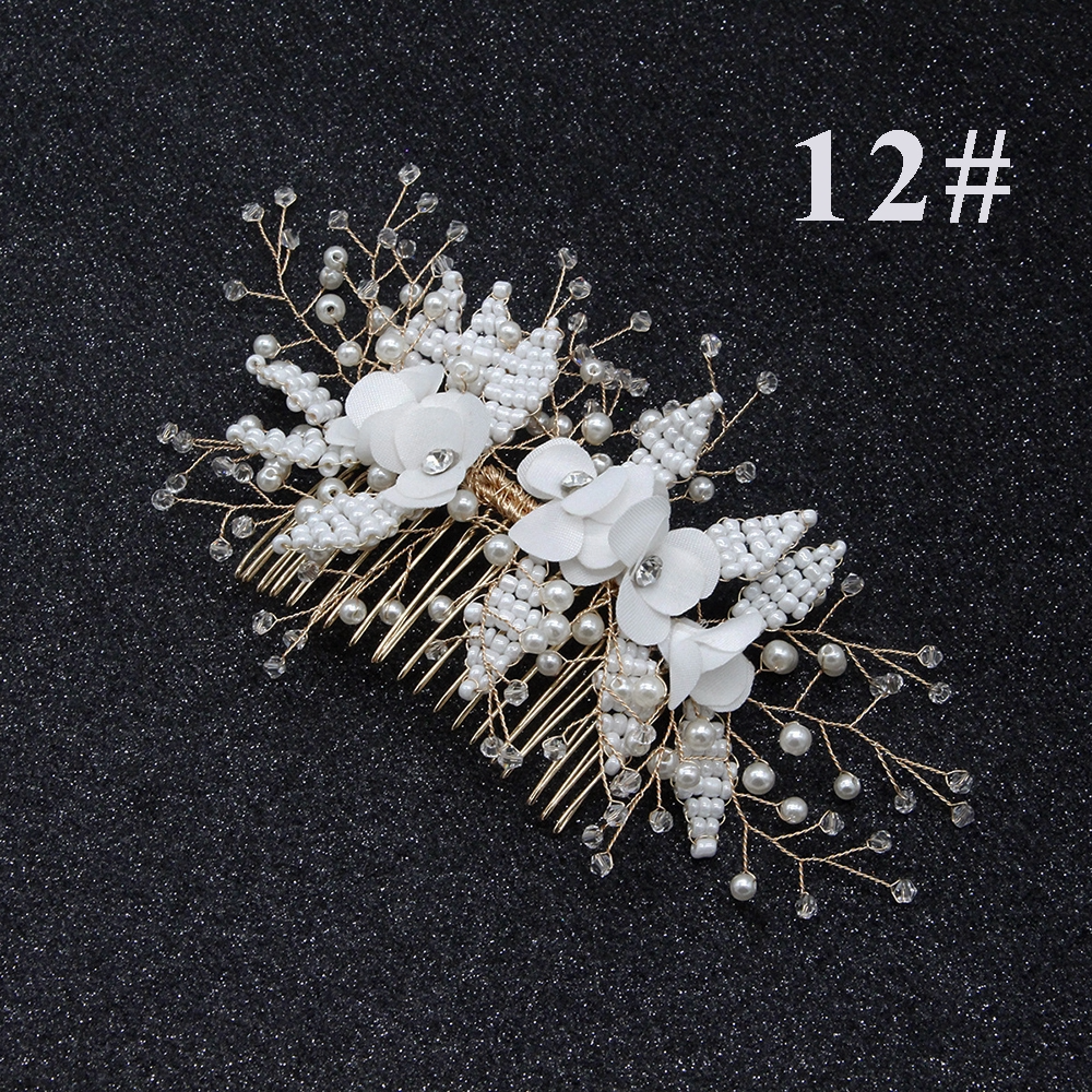 Handcrafted Vintage Pearl & Crystal Bridal Hair Comb Collection