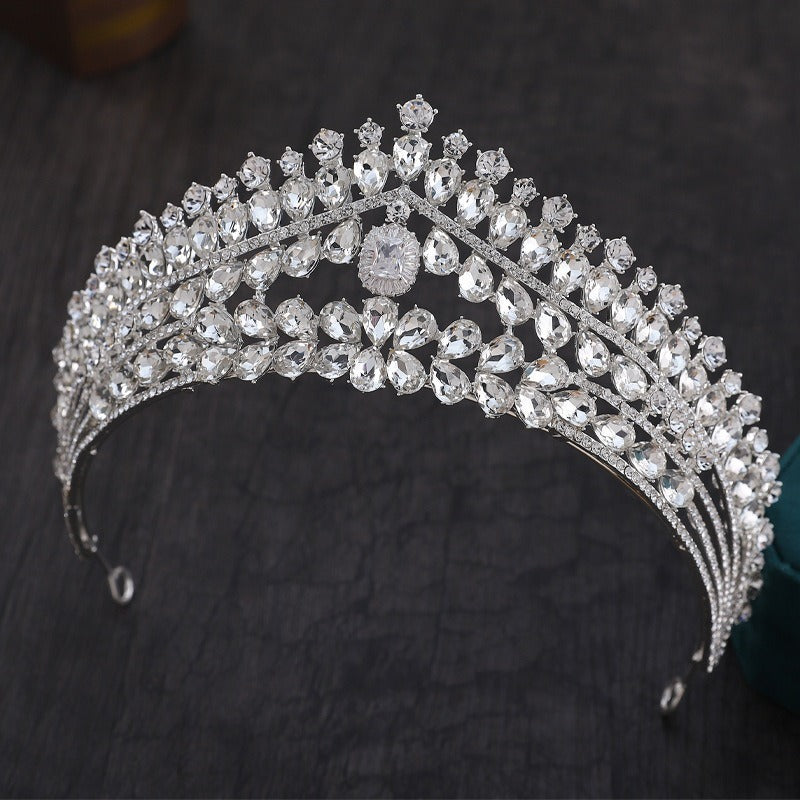 Exquisite Quartz Crystal & Pearl Bridal Tiara Crown Collection