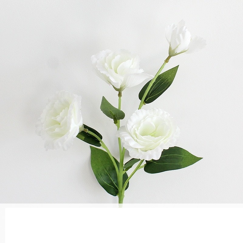 Premium 27.5" Artificial Silk Lisianthus Stem (3 Blooms & 1 Bud)