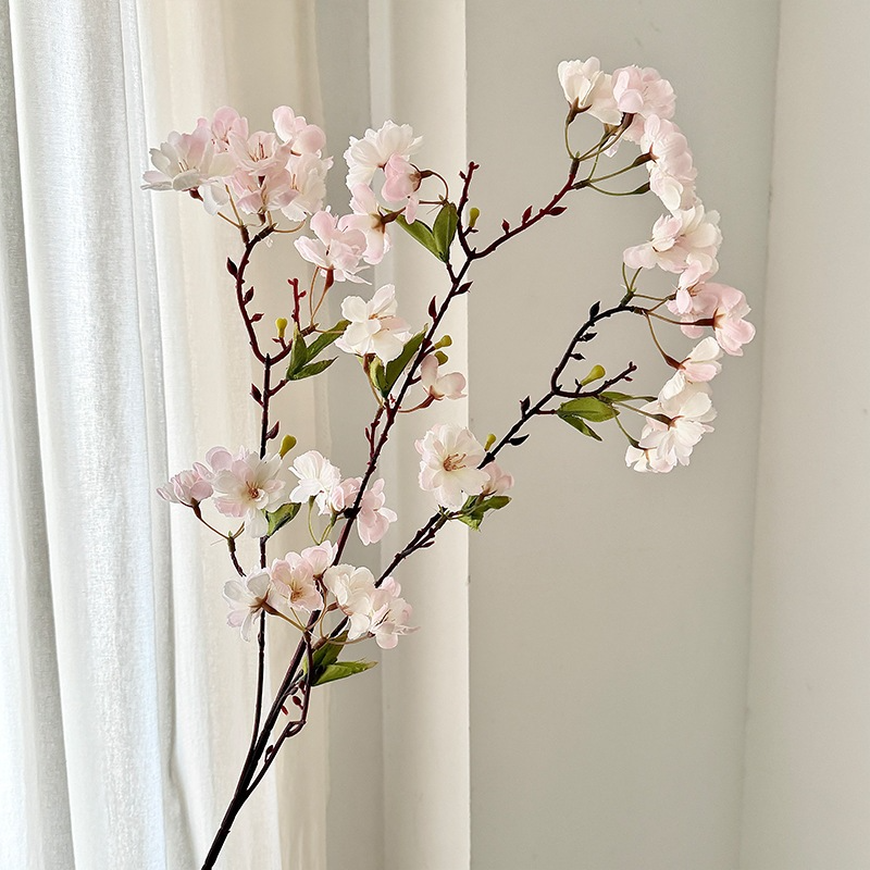 35.5" Artificial Silk Cherry Blossom Branch Spray