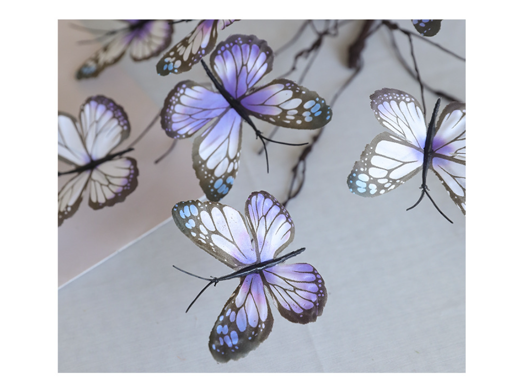 18.5" Artificial Butterfly Floral Branch Spray
