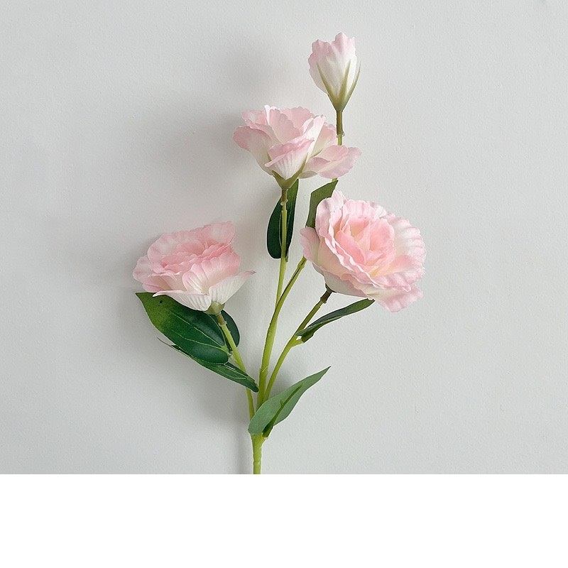 Premium 27.5" Artificial Silk Lisianthus Stem (3 Blooms & 1 Bud)