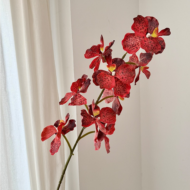 37" Artificial Silk Orchid Flower Stem (9 Blooms)