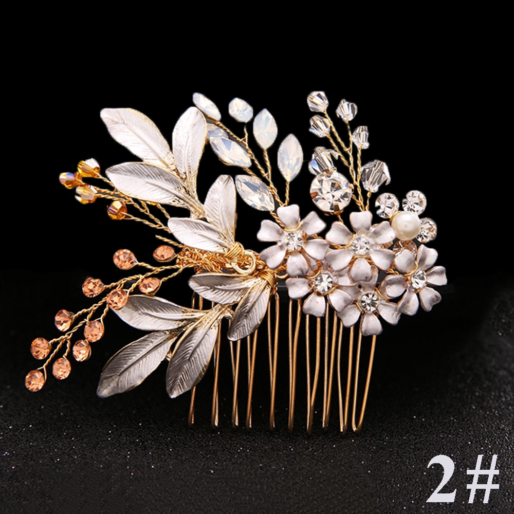Handcrafted Vintage Pearl & Crystal Bridal Hair Comb Collection