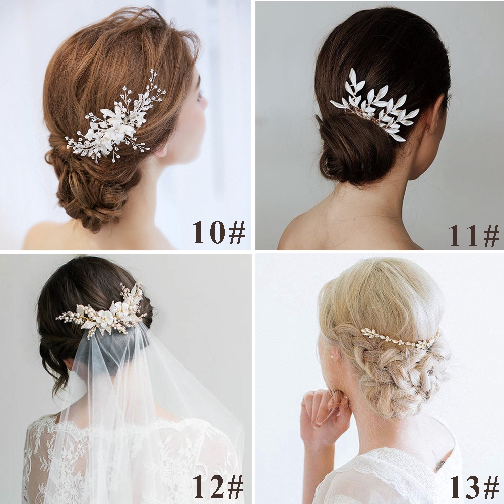 Handcrafted Vintage Pearl & Crystal Bridal Hair Comb Collection