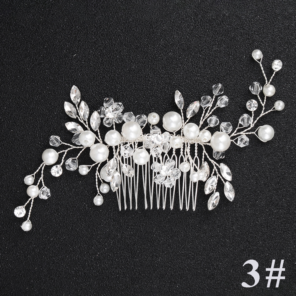 Handcrafted Vintage Pearl & Crystal Bridal Hair Comb Collection