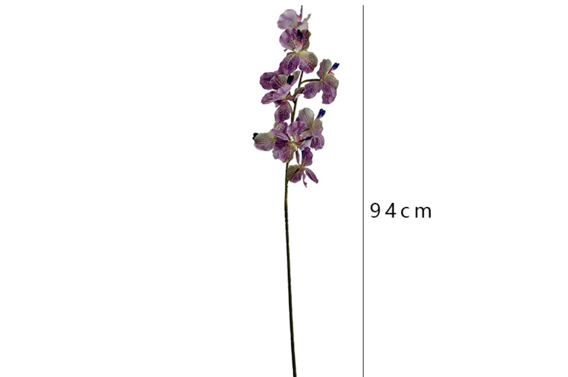37" Artificial Silk Orchid Flower Stem (9 Blooms)