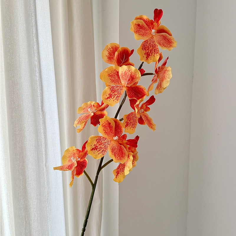 37" Artificial Silk Orchid Flower Stem (9 Blooms)