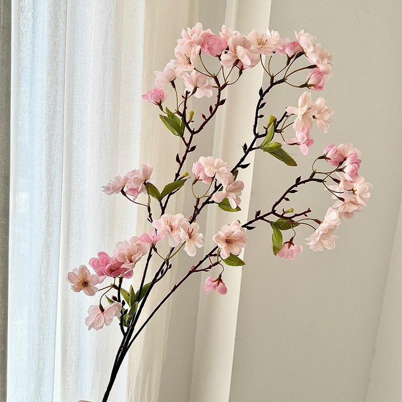 35.5" Artificial Silk Cherry Blossom Branch Spray