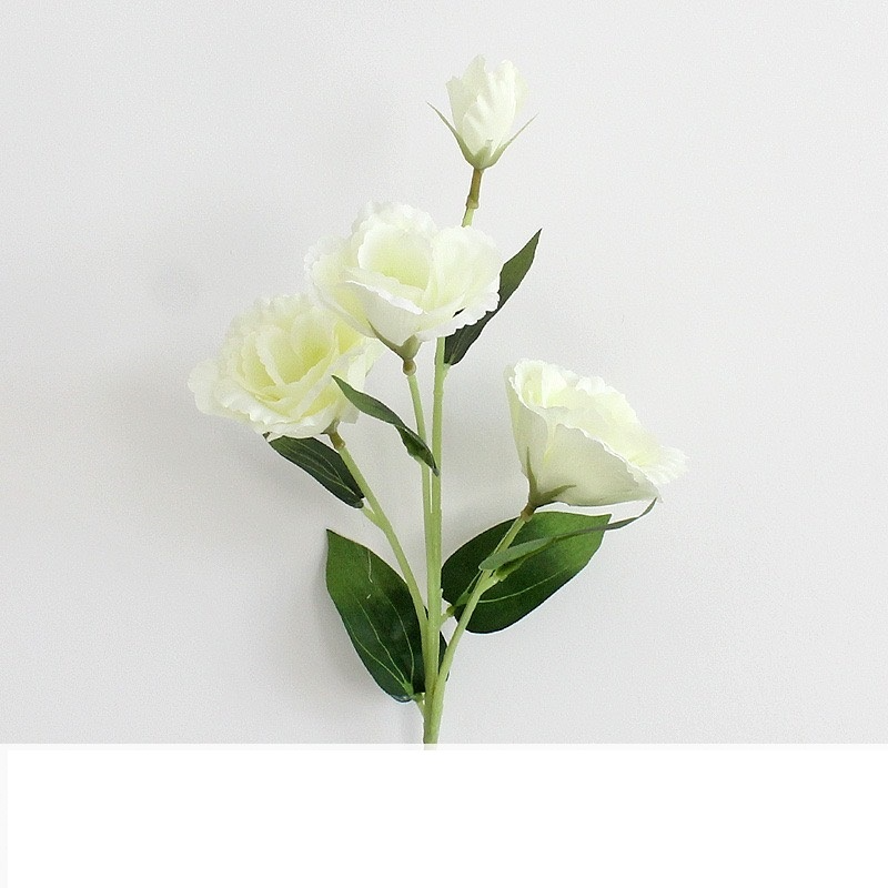Premium 27.5" Artificial Silk Lisianthus Stem (3 Blooms & 1 Bud)