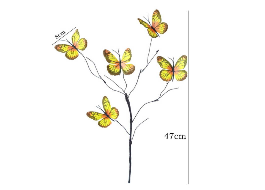 18.5" Artificial Butterfly Floral Branch Spray