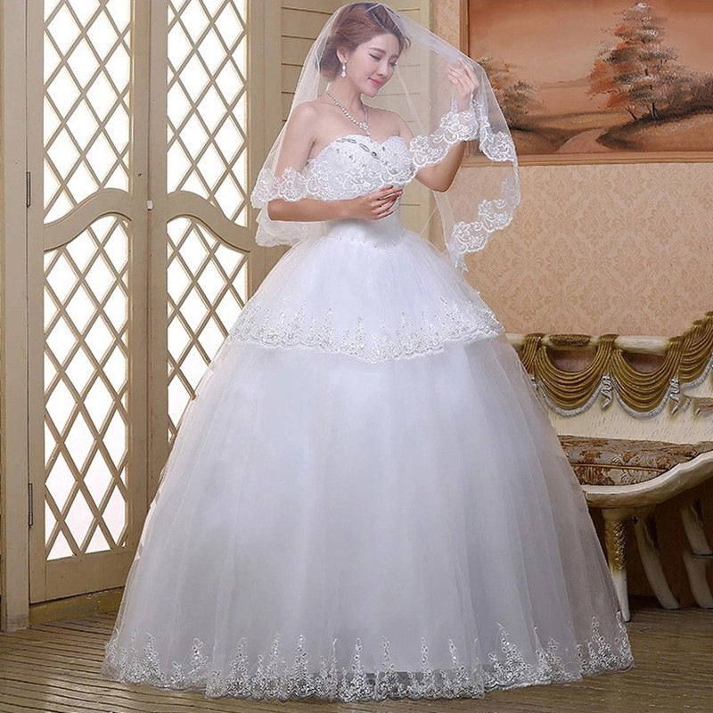 Vintage Floral Lace Applique Bridal Wedding Veil