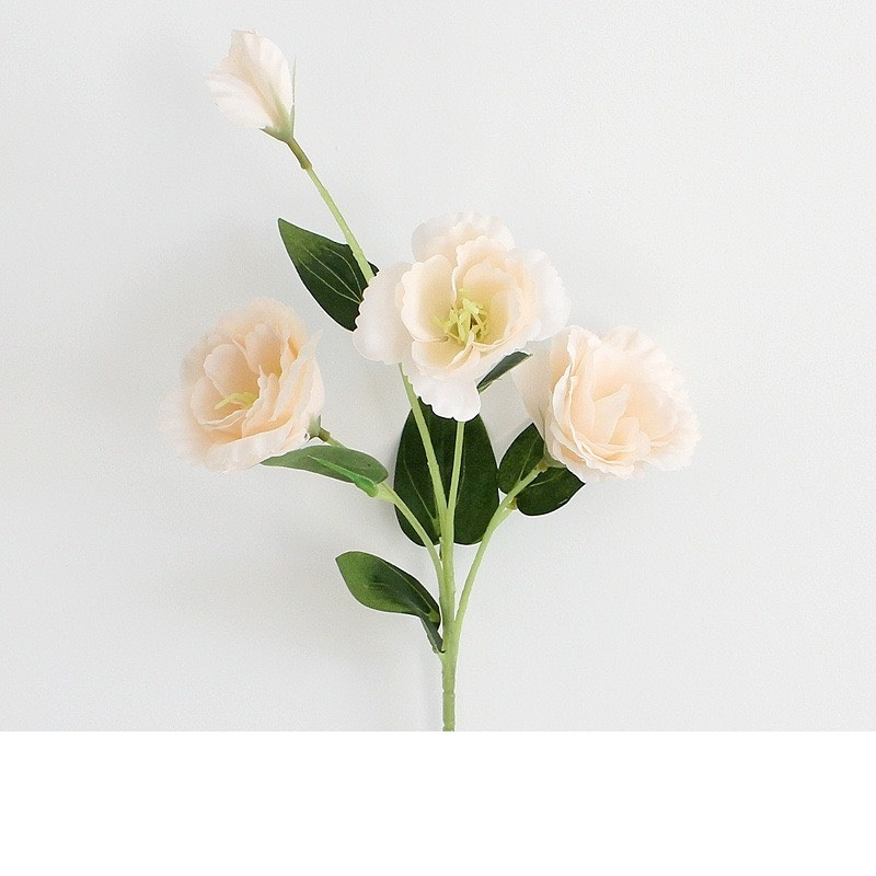 Premium 27.5" Artificial Silk Lisianthus Stem (3 Blooms & 1 Bud)
