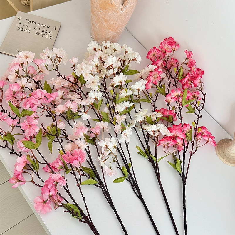 35.5" Artificial Silk Cherry Blossom Branch Spray