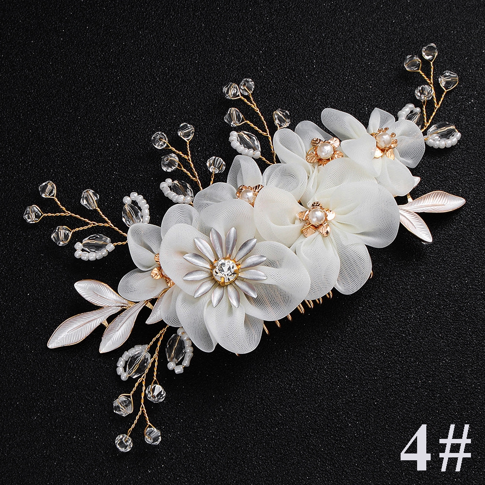 Handcrafted Vintage Pearl & Crystal Bridal Hair Comb Collection