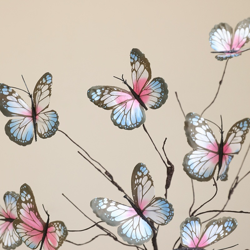 18.5" Artificial Butterfly Floral Branch Spray
