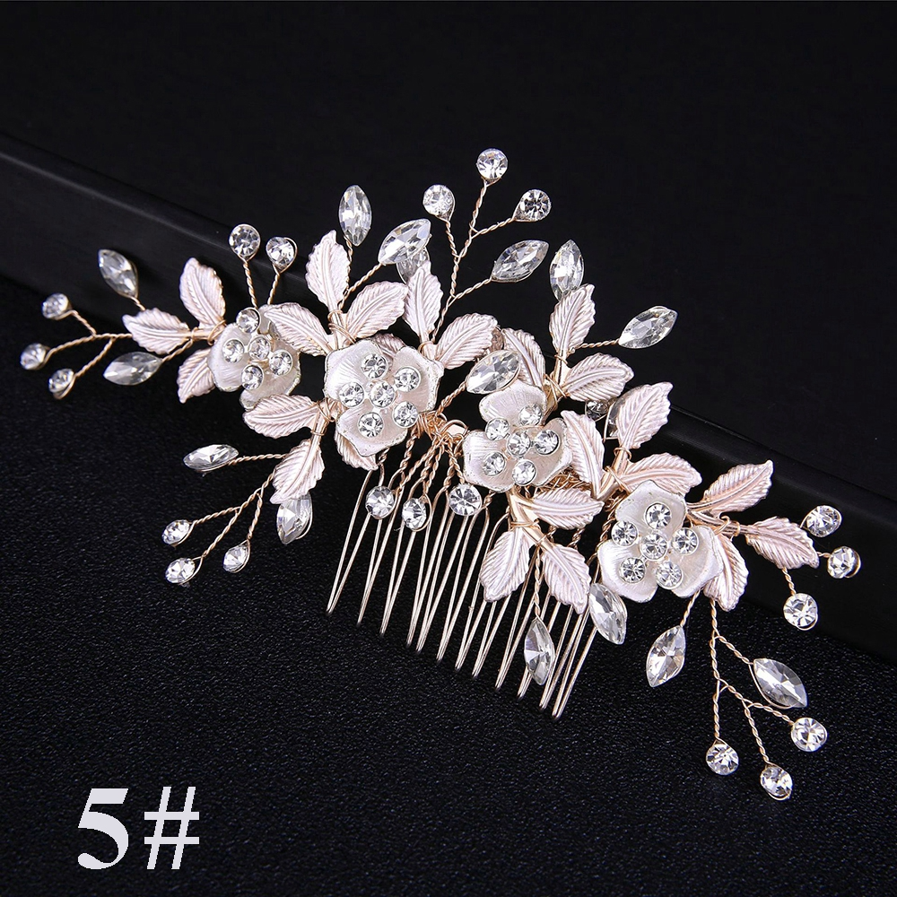 Handcrafted Vintage Pearl & Crystal Bridal Hair Comb Collection