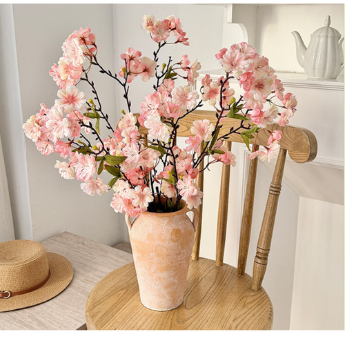 35.5" Artificial Silk Cherry Blossom Branch Spray