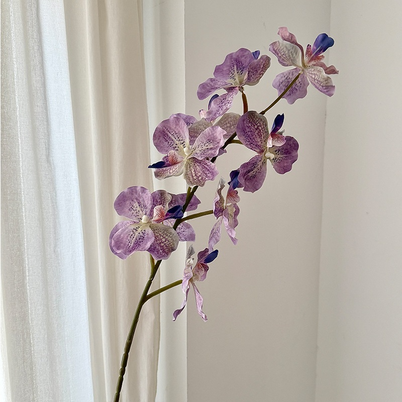 37" Artificial Silk Orchid Flower Stem (9 Blooms)