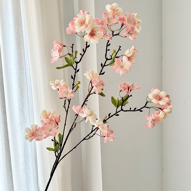 35.5" Artificial Silk Cherry Blossom Branch Spray