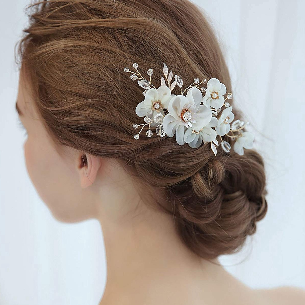 Handcrafted Vintage Pearl & Crystal Bridal Hair Comb Collection