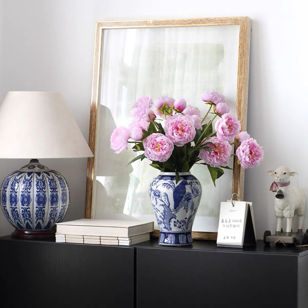 Lifelike Double Peony Silk Flower Stem | EternalBloom