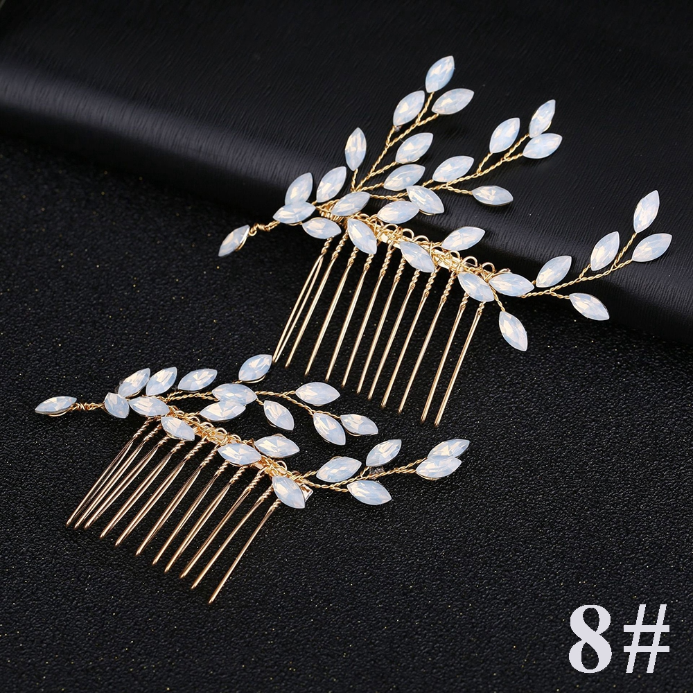 Handcrafted Vintage Pearl & Crystal Bridal Hair Comb Collection
