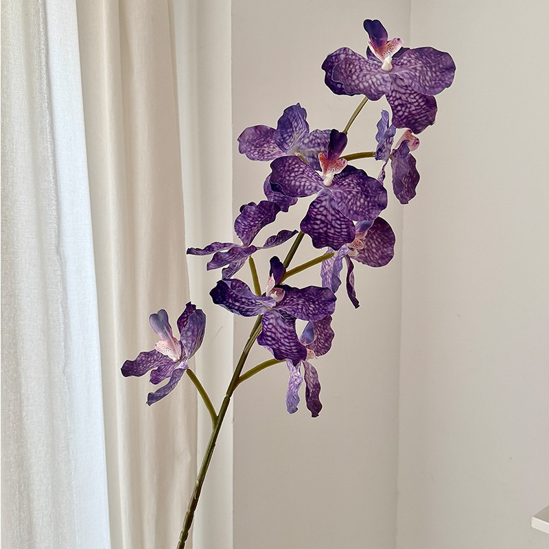 37" Artificial Silk Orchid Flower Stem (9 Blooms)