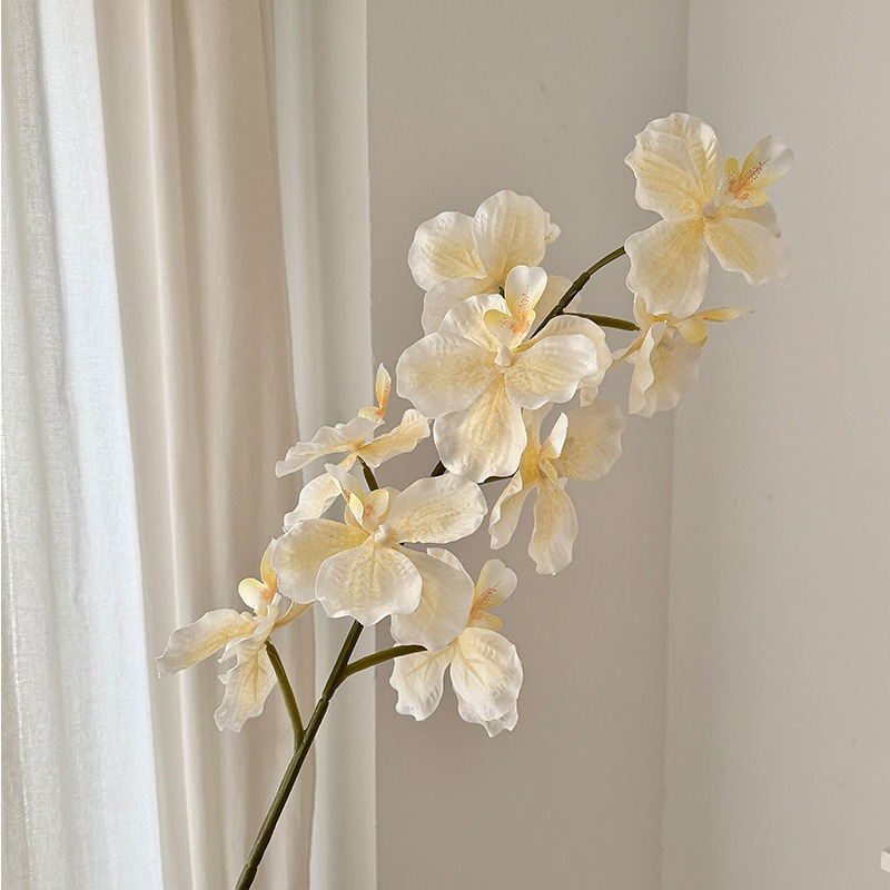 37" Artificial Silk Orchid Flower Stem (9 Blooms)