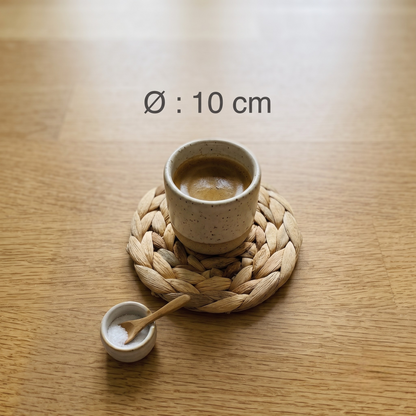 Handcrafted Natural Water Hyacinth Woven Round Placemat