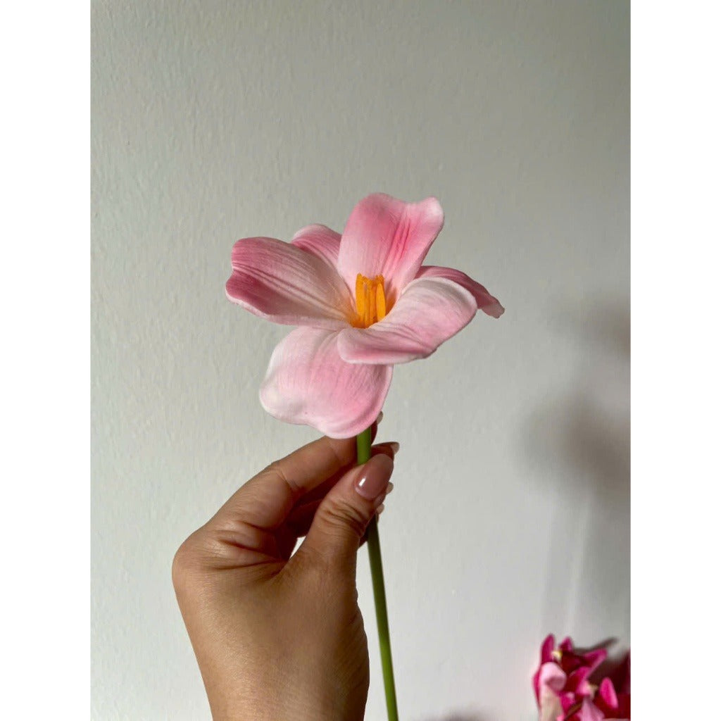 Real-Touch Open Bloom PU Tulip Stem