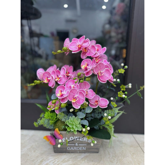 Real-Touch Mini Phalaenopsis Orchid Potted Plant | EternalBloom
