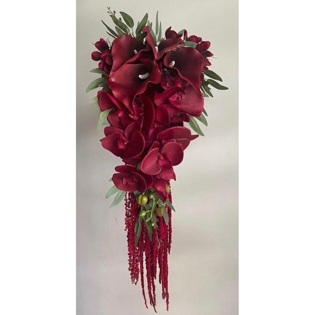 Premium Burgundy & Dark Red Bridal Bouquet Collection | Luxury Handmade Silk Rose Wedding Flowers (Multi-Style Deep Red Series)- Part 1