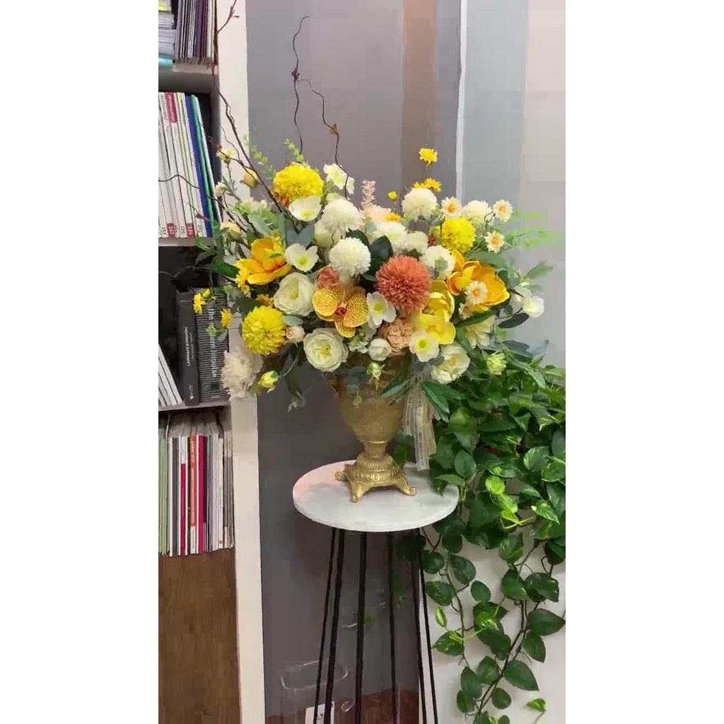 Modern Luxury Silk Floral Ceramic Vase Collection