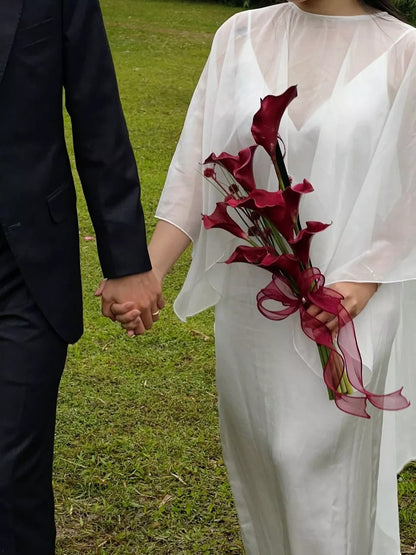 Premium Burgundy & Dark Red Bridal Bouquet Collection | Luxury Handmade Silk Rose Wedding Flowers (Multi-Style Deep Red Series)- Part 1