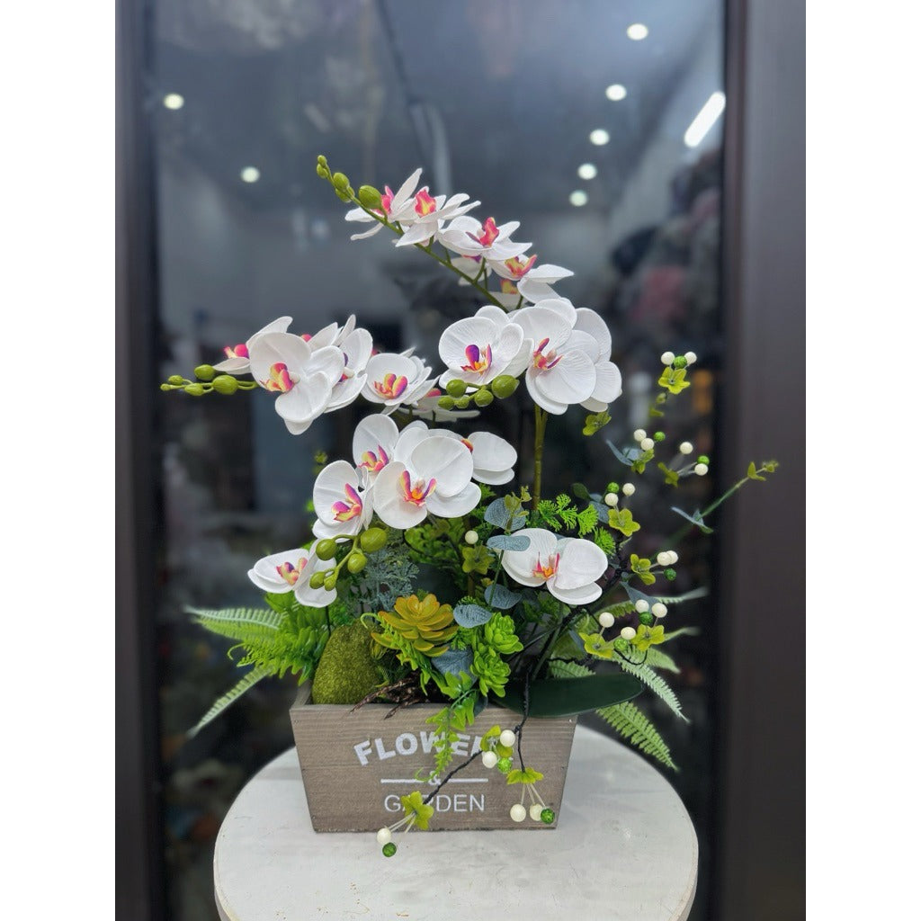 Real-Touch Mini Phalaenopsis Orchid Potted Plant | EternalBloom