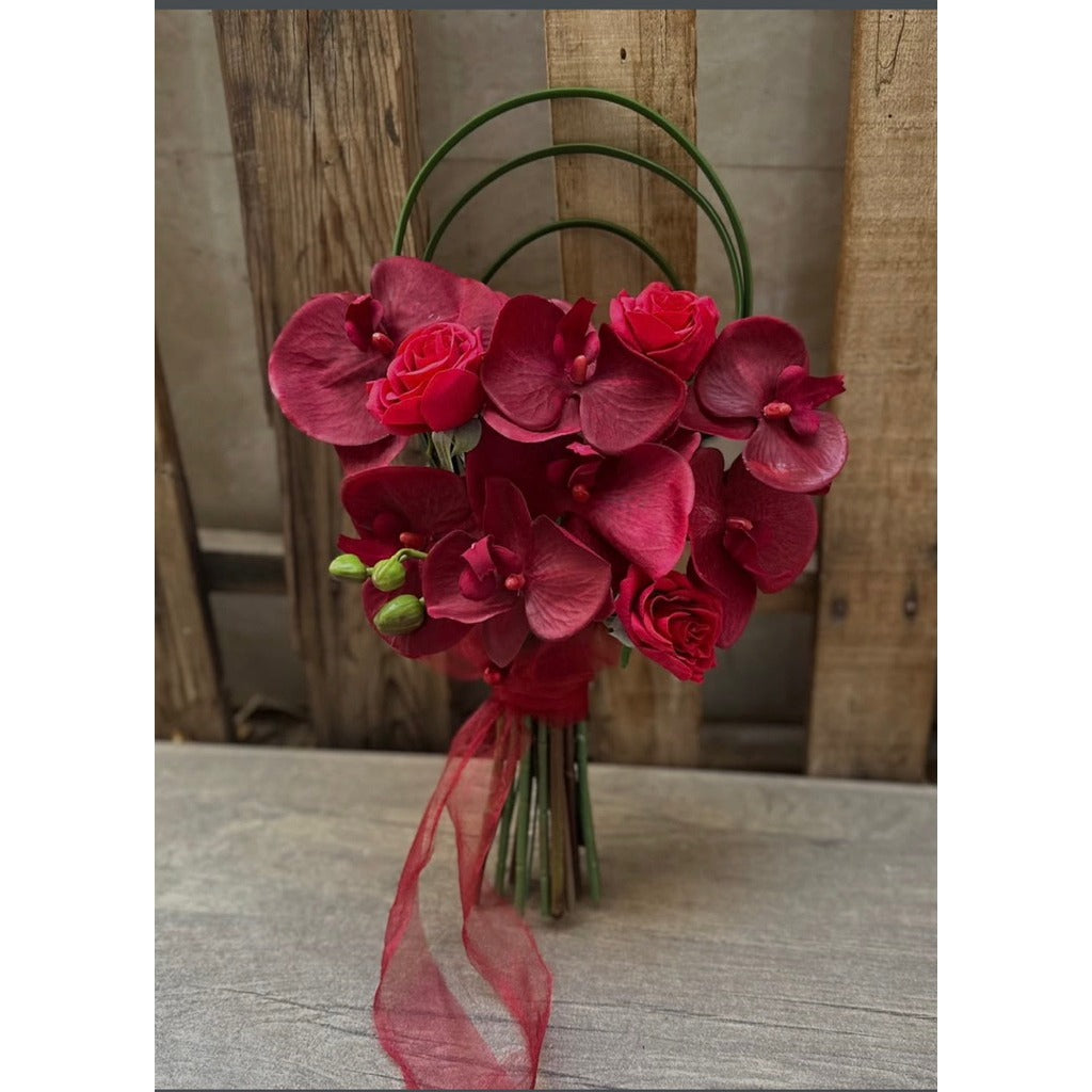 Premium Burgundy & Dark Red Bridal Bouquet Collection | Luxury Handmade Silk Rose Wedding Flowers (Multi-Style Deep Red Series)- Part 1