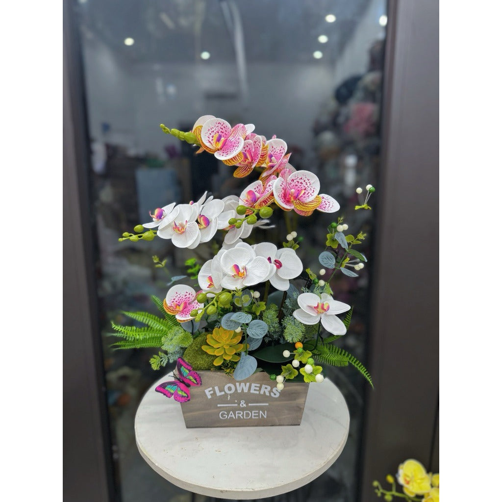 Real-Touch Mini Phalaenopsis Orchid Potted Plant | EternalBloom