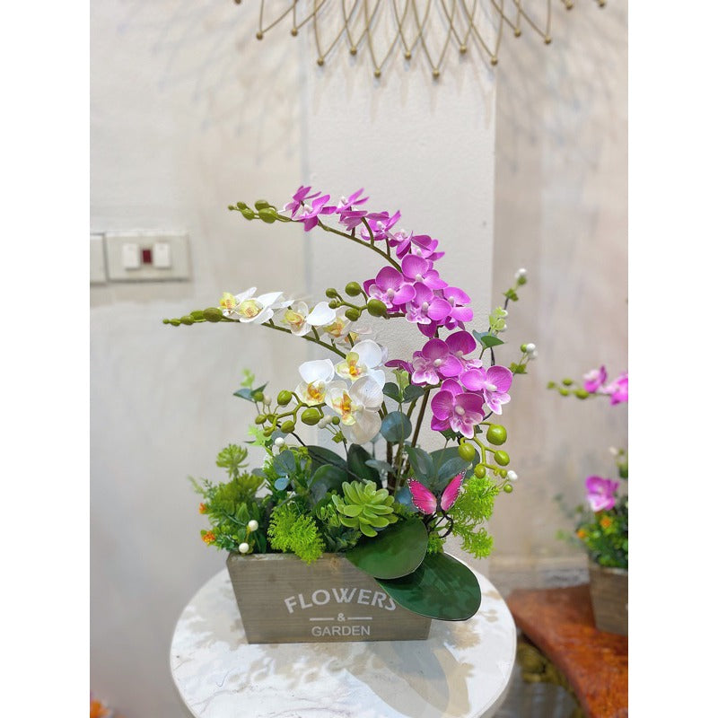 Real-Touch Mini Phalaenopsis Orchid Potted Plant | EternalBloom