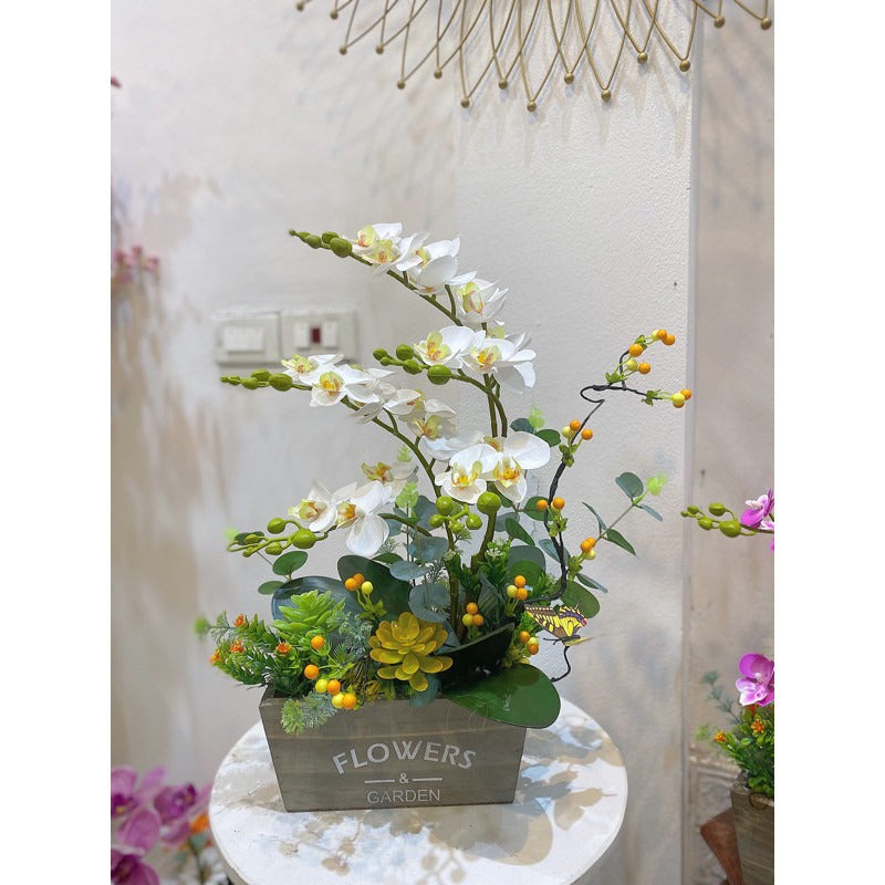 Real-Touch Mini Phalaenopsis Orchid Potted Plant | EternalBloom