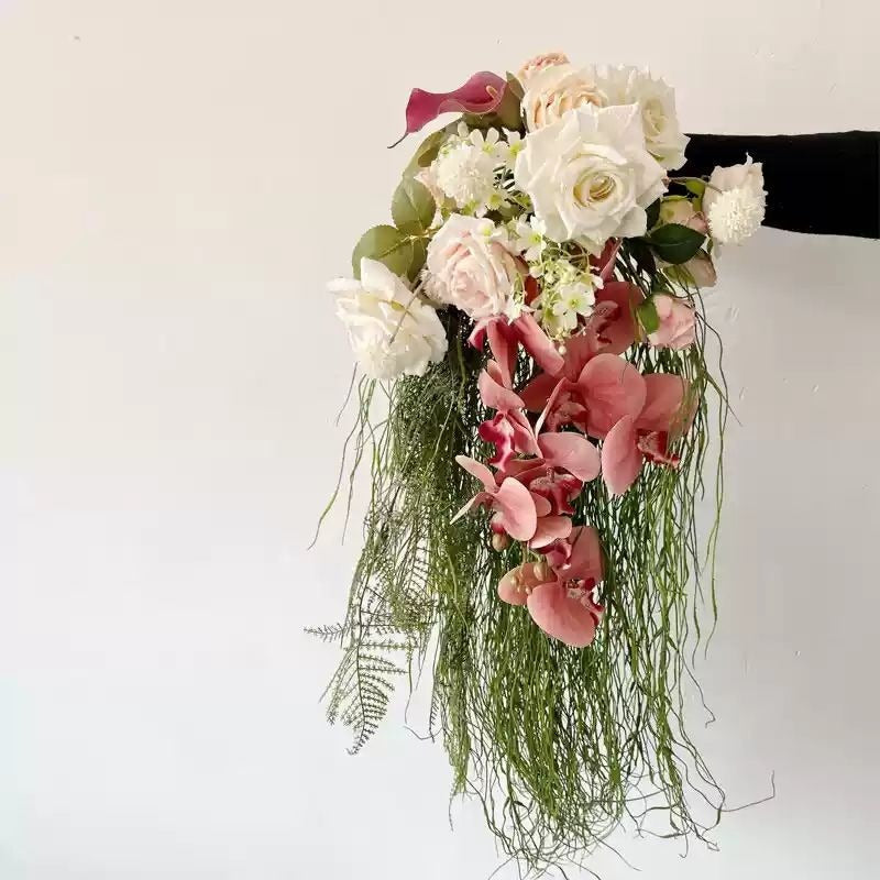 Premium Burgundy & Dark Red Bridal Bouquet Collection | Luxury Handmade Silk Rose Wedding Flowers (Multi-Style Deep Red Series)- Part 2