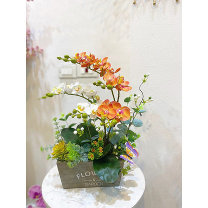 Real-Touch Mini Phalaenopsis Orchid Potted Plant | EternalBloom