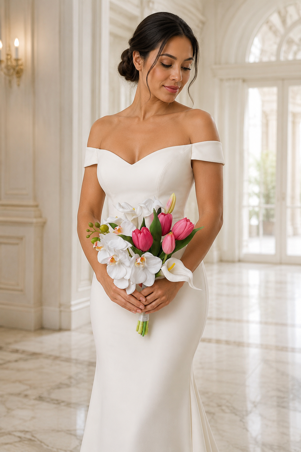 EternalBloom Elegant Faux Bridal Bouquets | High-End Custom Handmade Wedding Flowers for Brides & Bridesmaids