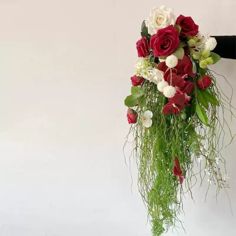 Premium Burgundy & Dark Red Bridal Bouquet Collection | Luxury Handmade Silk Rose Wedding Flowers (Multi-Style Deep Red Series)- Part 2