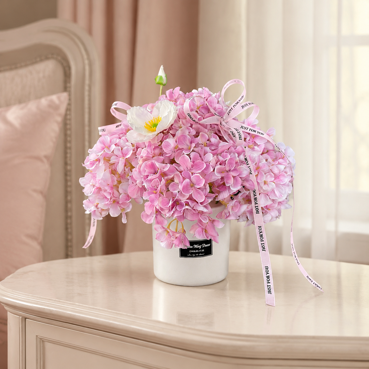 Mini Pre-Assembled Silk Floral Arrangement in Ceramic Vase |  EternalBloom