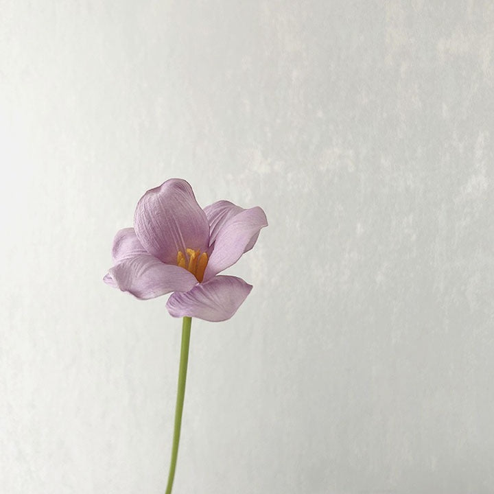 Real-Touch Open Bloom PU Tulip Stem